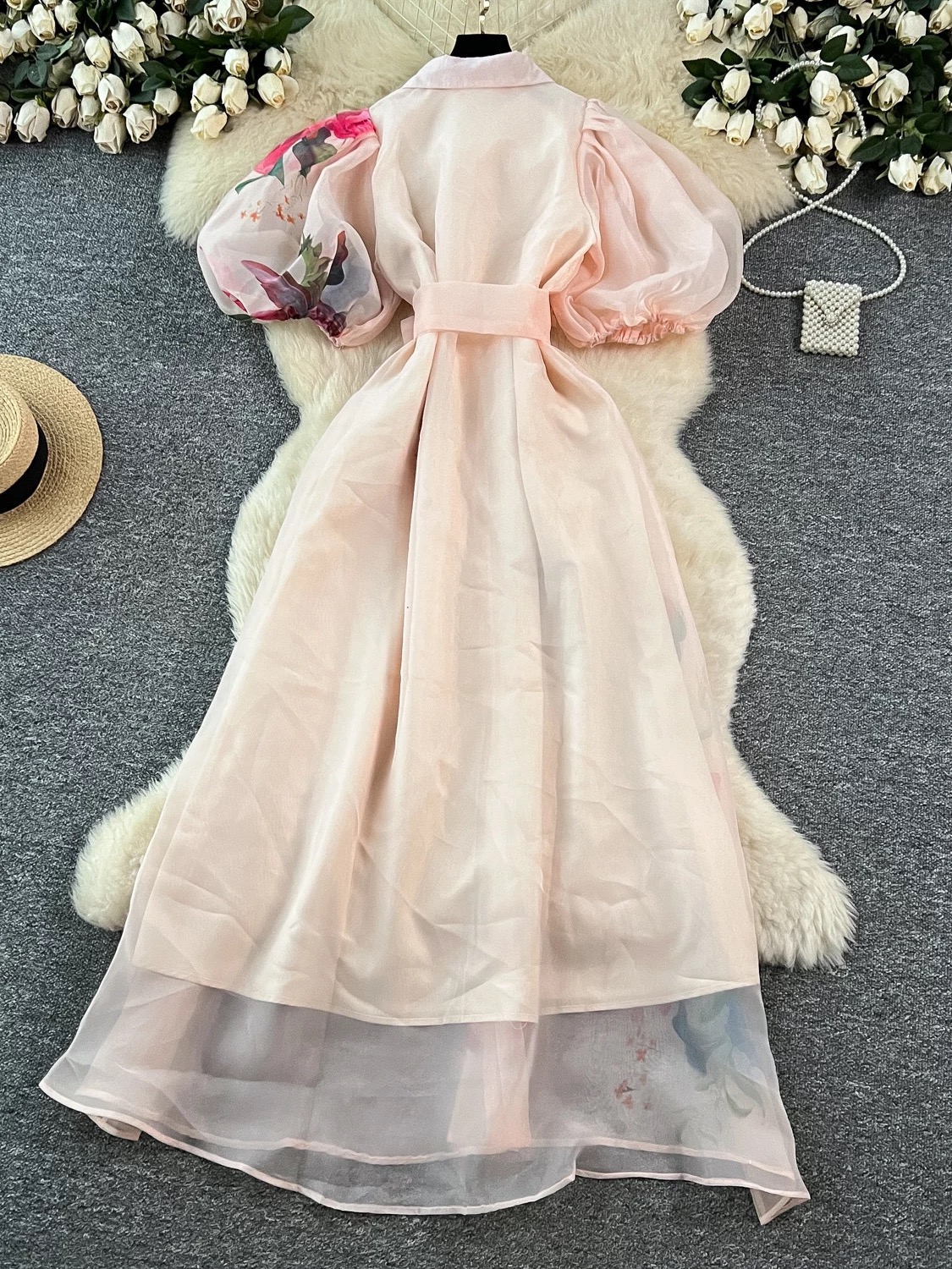 Fall in love with me royal print dress ED151 images